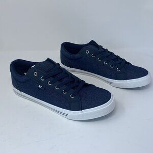 Xray Maaemo XRW2786 Sneaker Men 9.5 Navy White Canvas Casual Lace-up Shoes S0700